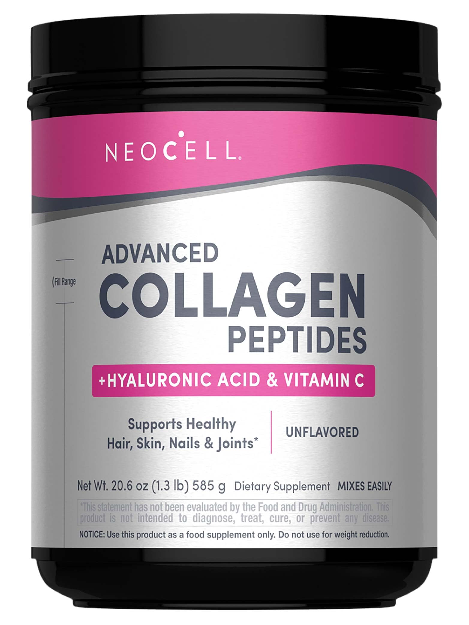 NeoCell Super Collagen Powder tub with scoop for easy daily beauty support.