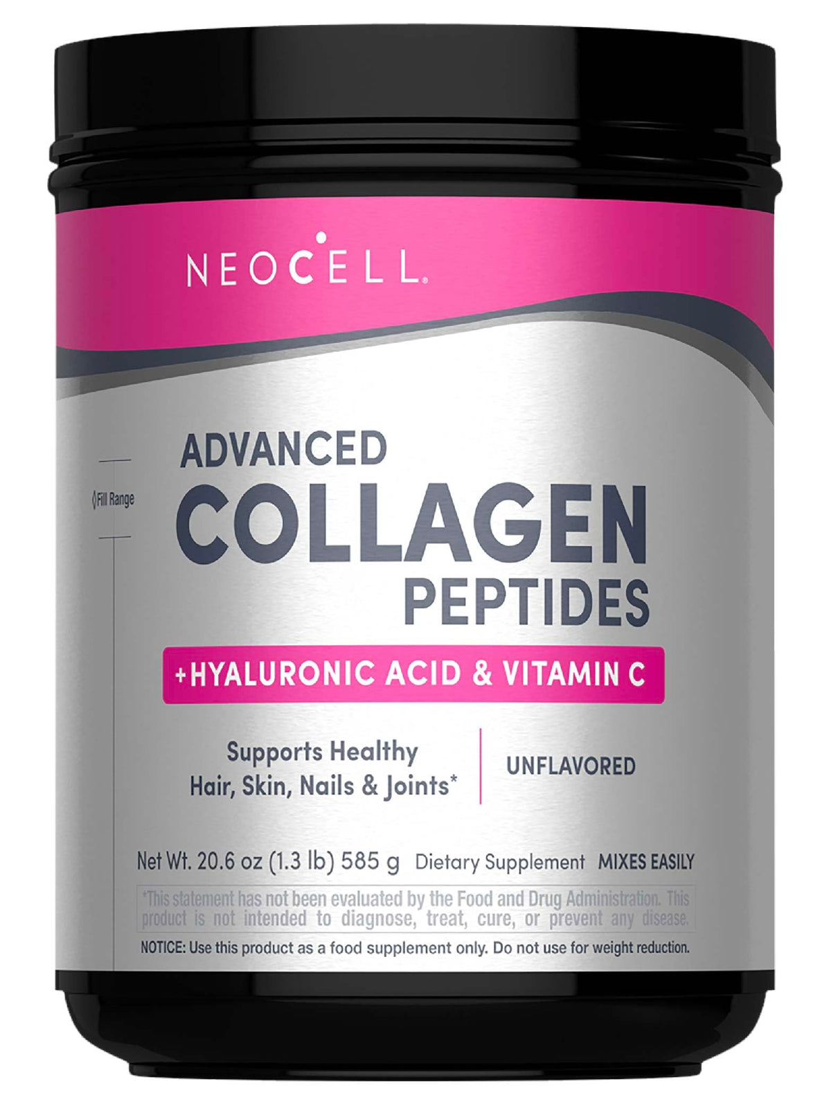 NeoCell Super Collagen Powder tub with scoop for easy daily beauty support.