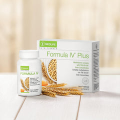 Close-up of NeoLife Formula IV Plus Softgel capsules shows smooth swallowing.