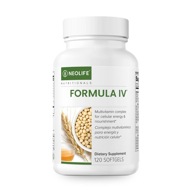 NeoLife Formula IV softgel bottle for daily nutrient support.