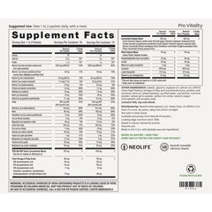 NeoLife Pro Vitality packaging front showing complete daily nutrition solution