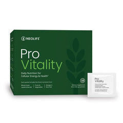 NeoLife Pro Vitality packets closeup for convenient daily nutrition