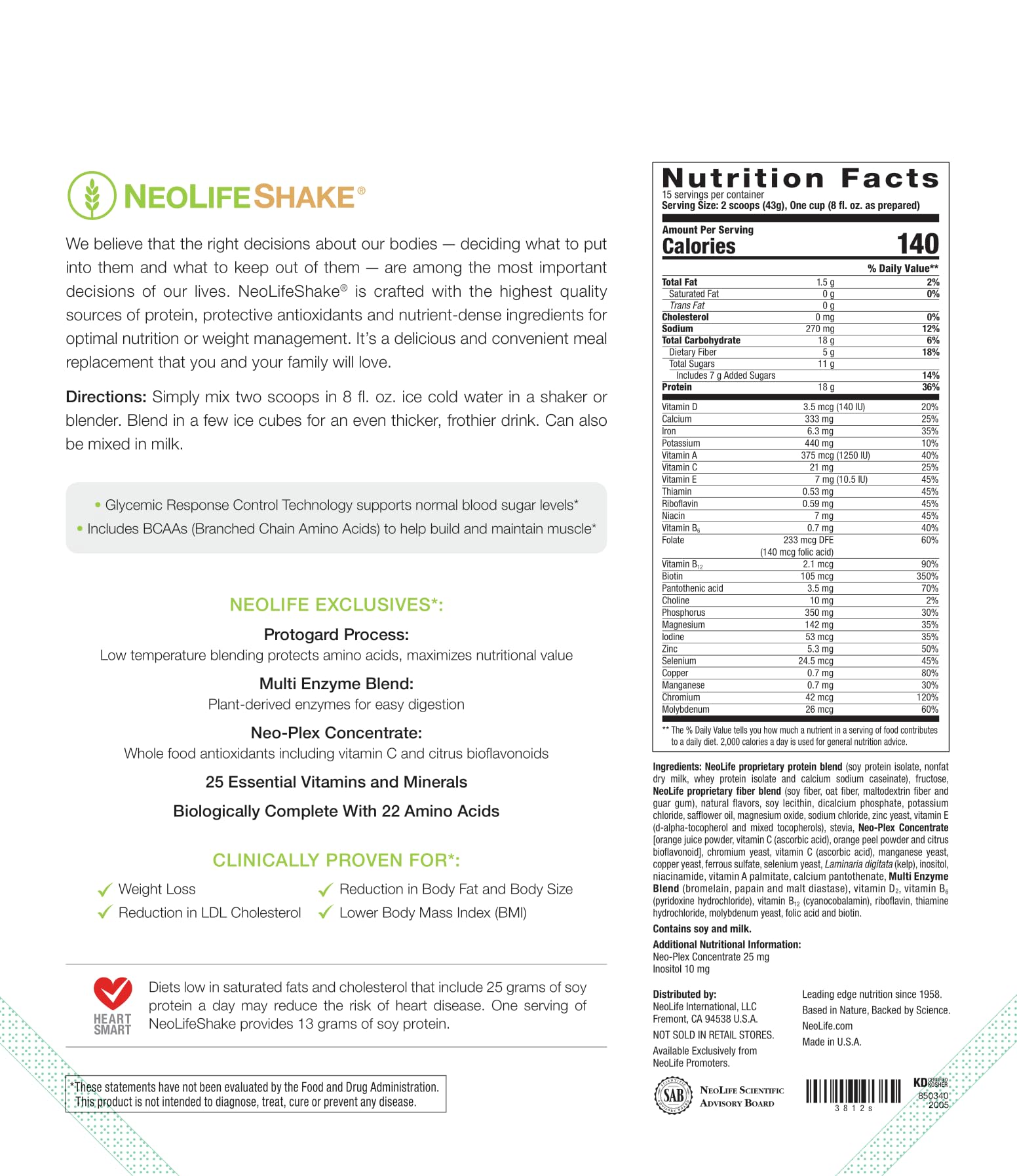 NeoLifeShake packaging displays creamy vanilla flavor.