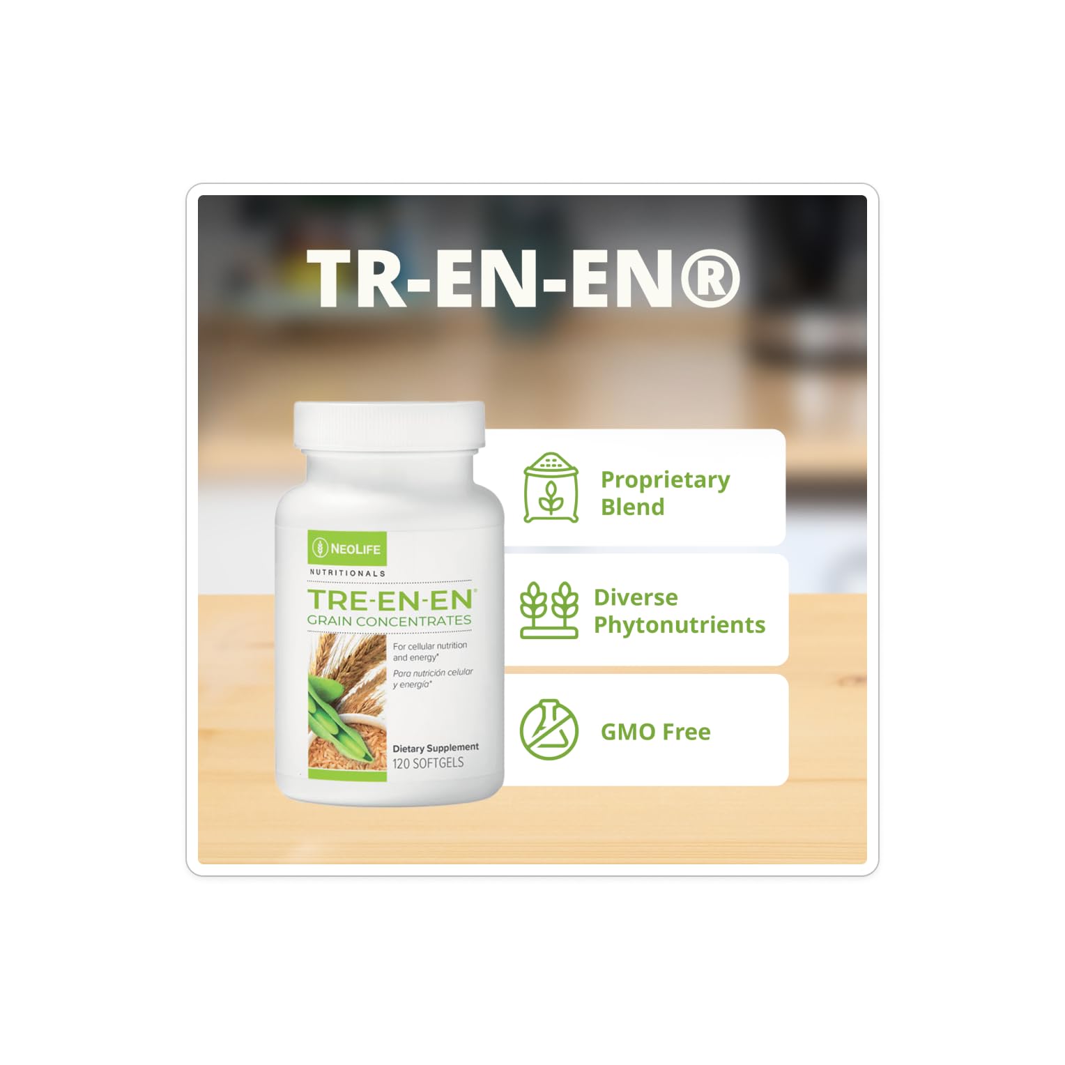 NeoLife TRE-en-en softgel capsules close-up for easy daily intake