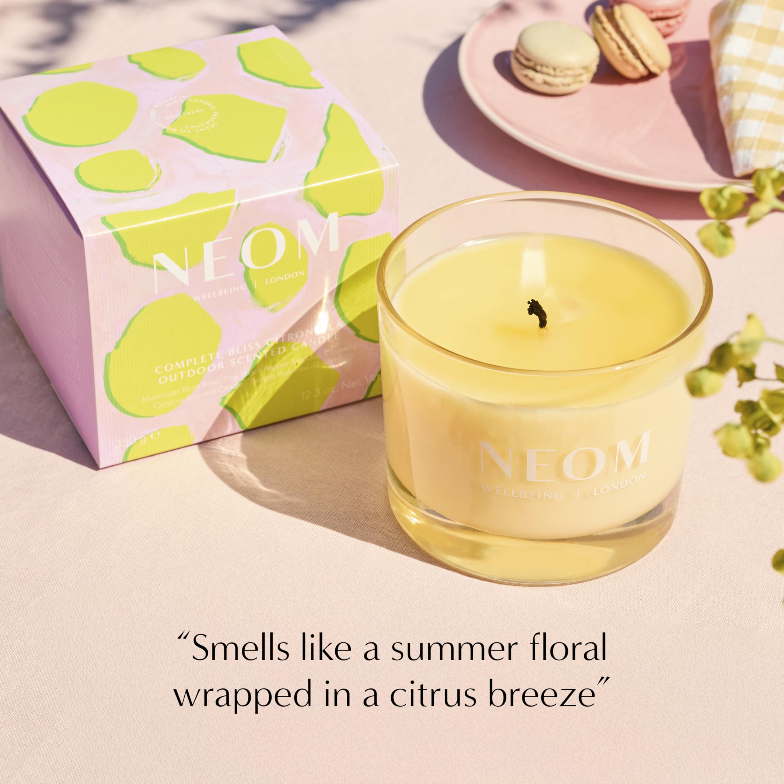 Citronella note and outdoor wick designed for outdoor use and ambient evenings