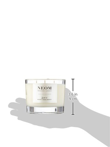 Neom Feel Refreshed candle setup in morning routine for focus
