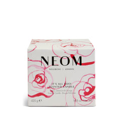 NEOM It's All Rosy Candle room ambience elevates relaxation.