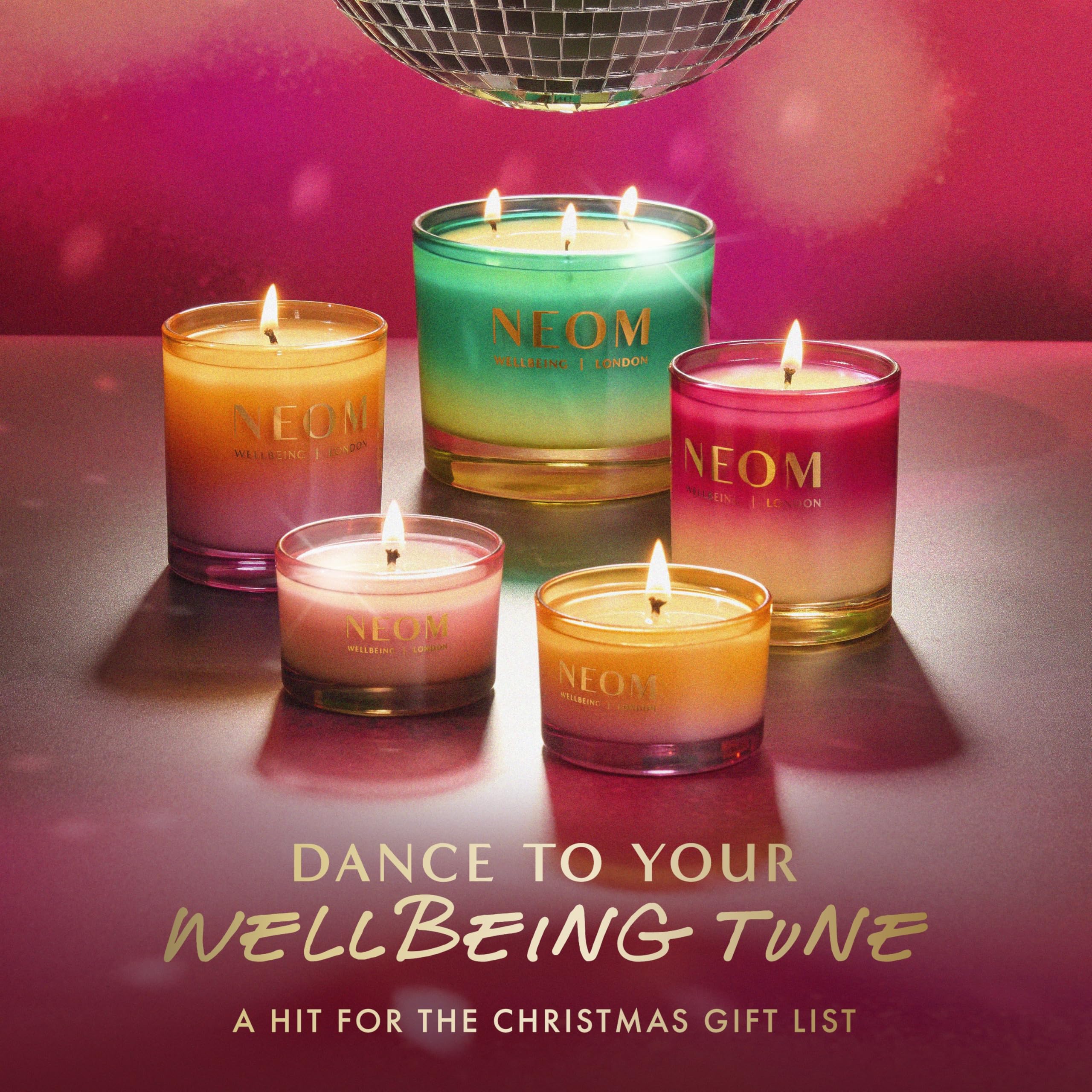 NEOM Sparkling Joy giftable candle tin enhances festive gifting.