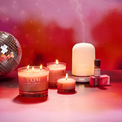 Close-up of NEOM Sparkling Joy natural wax for a clean burn.