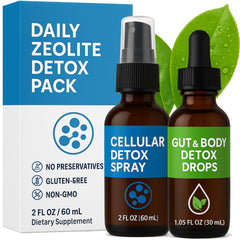 Neonomicon Zeolite Detox Spray bottle shown for cellular cleansing and energy.
