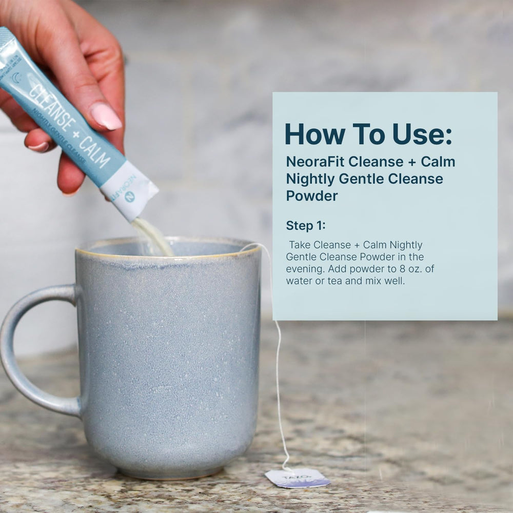 NEORA NeoraFit nightly-routine-cup ready for your 8 oz water before bed.