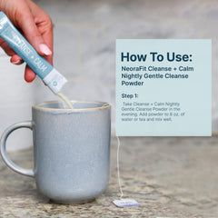 NEORA NeoraFit nightly-routine-cup ready for your 8 oz water before bed.