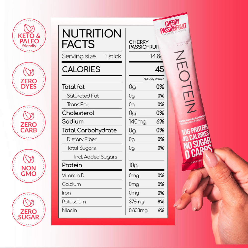 NEOTEIN zero sugar formula with no fillers for clean fueling