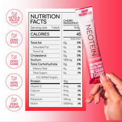 NEOTEIN zero sugar formula with no fillers for clean fueling
