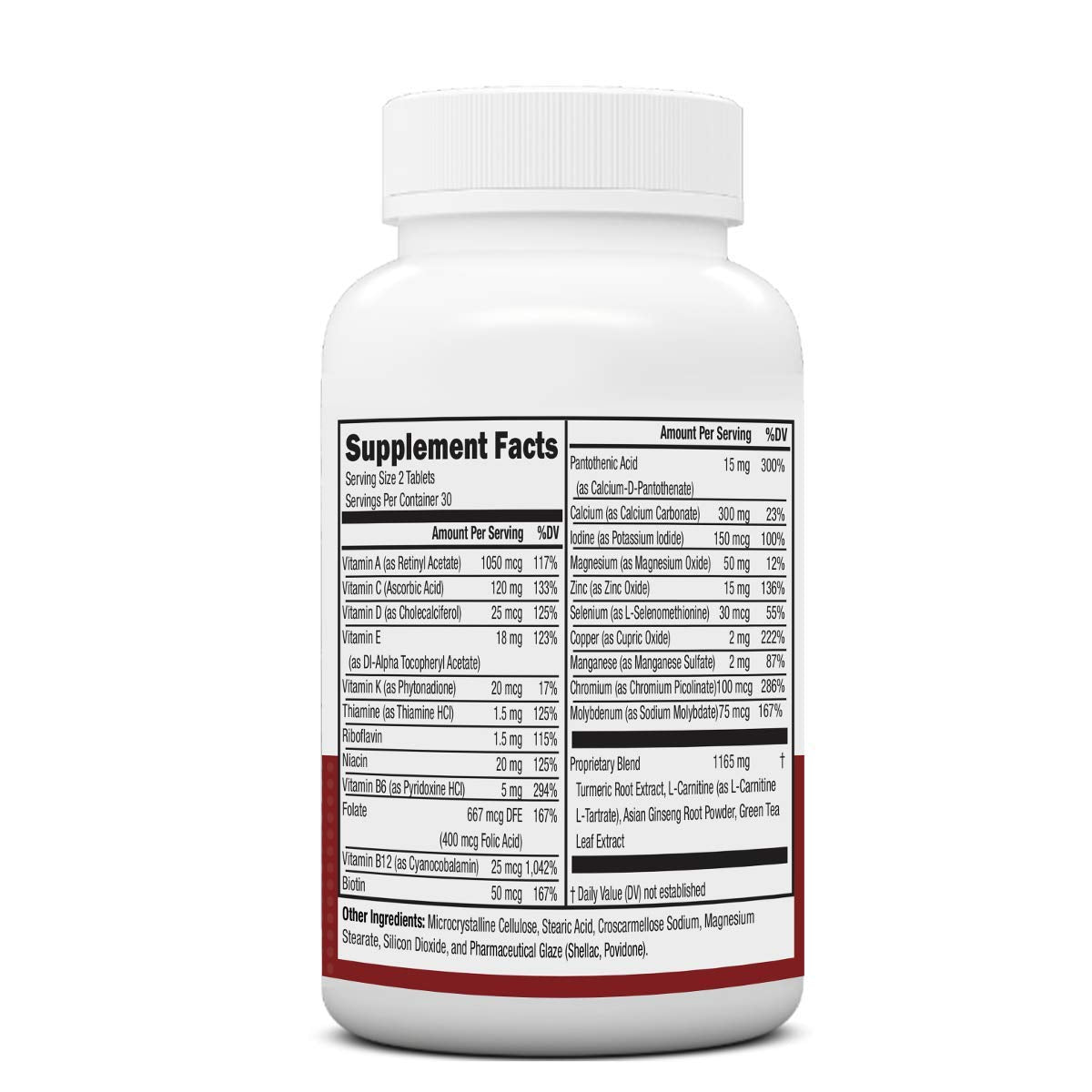 NeoVitin proprietary blend closeup showing L-Carnitine and Turmeric ingredients.