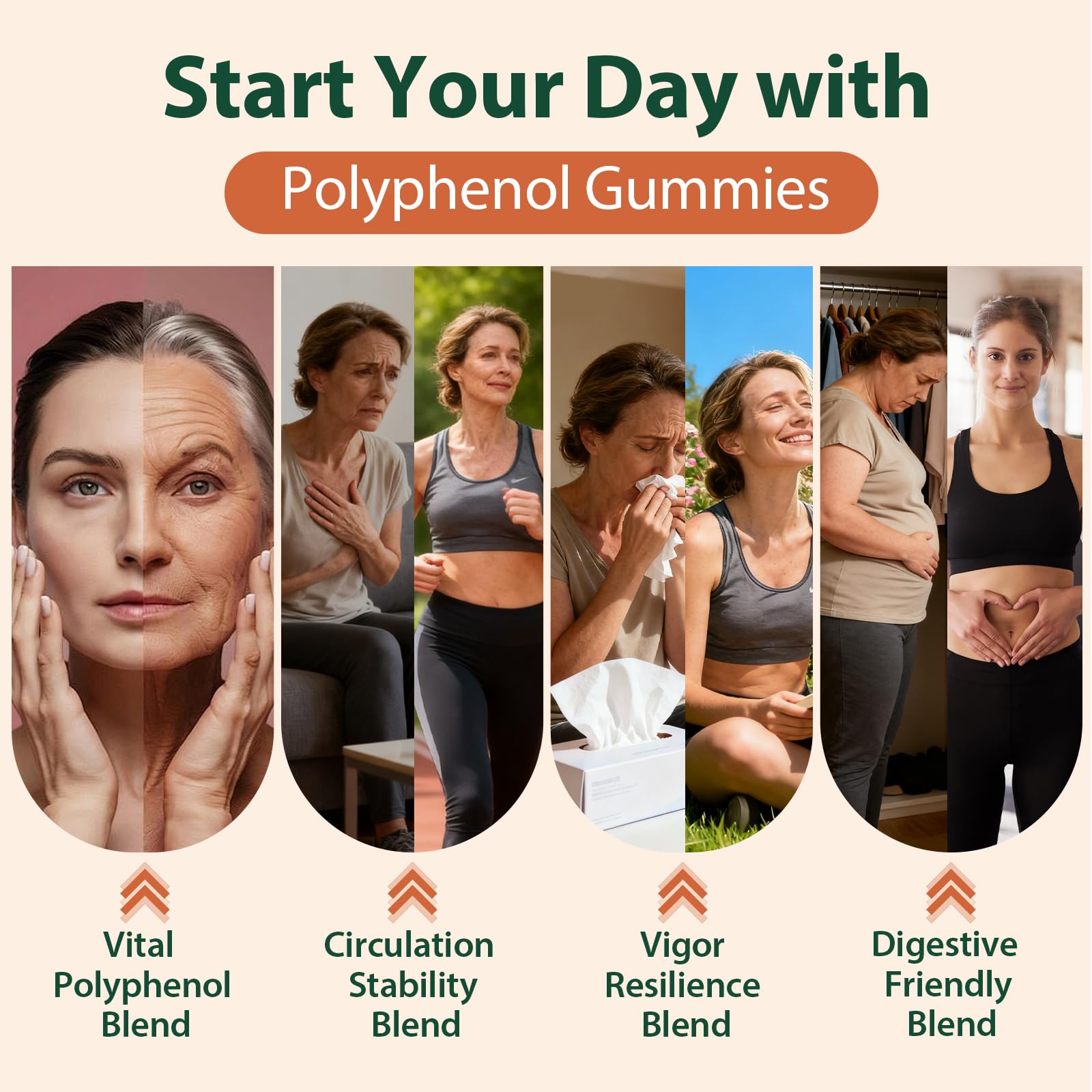 Nepeolithia Polyphenol Gummies morning snack, two gummies daily for flavorful routine.