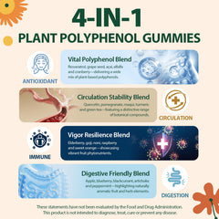 Nepeolithia Polyphenol Gummies pouring into a glass for on-the-go nutrition.