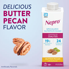 Nepro pack-24 bottles provides steady daily protein and energy.