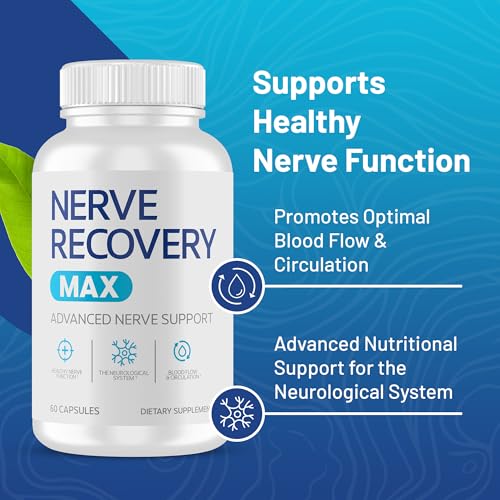 Nerve Recovery Max bottle back with nutrition facts for informed use.