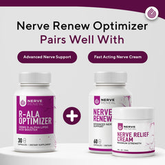 Nerve Renew Optimizer capsules arranged neatly for easy daily use.