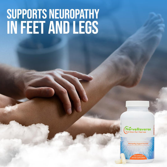 NerveReverse capsules close-up highlights easy-to-swallow vegan capsules for energy support.