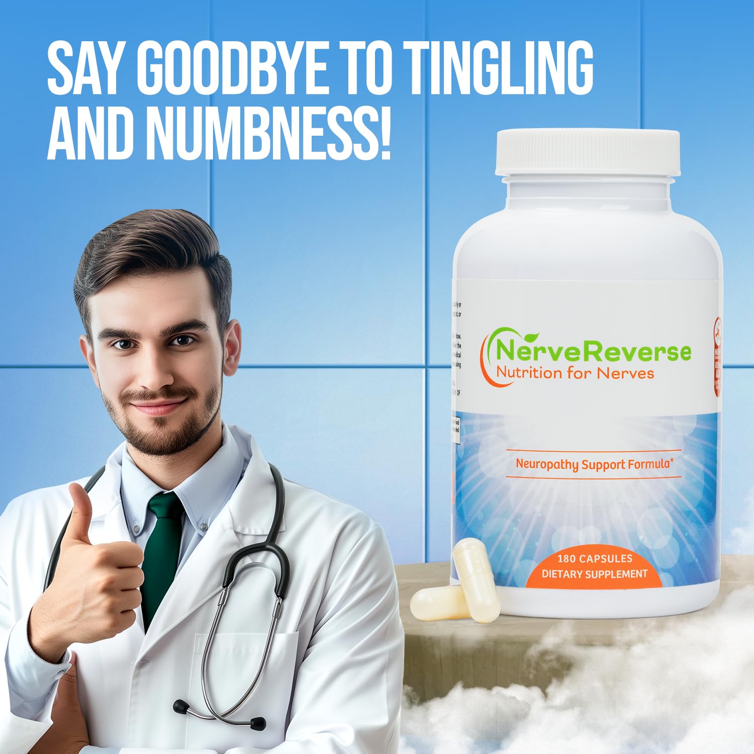 NerveReverse eco packaging highlights sustainability and responsible sourcing.