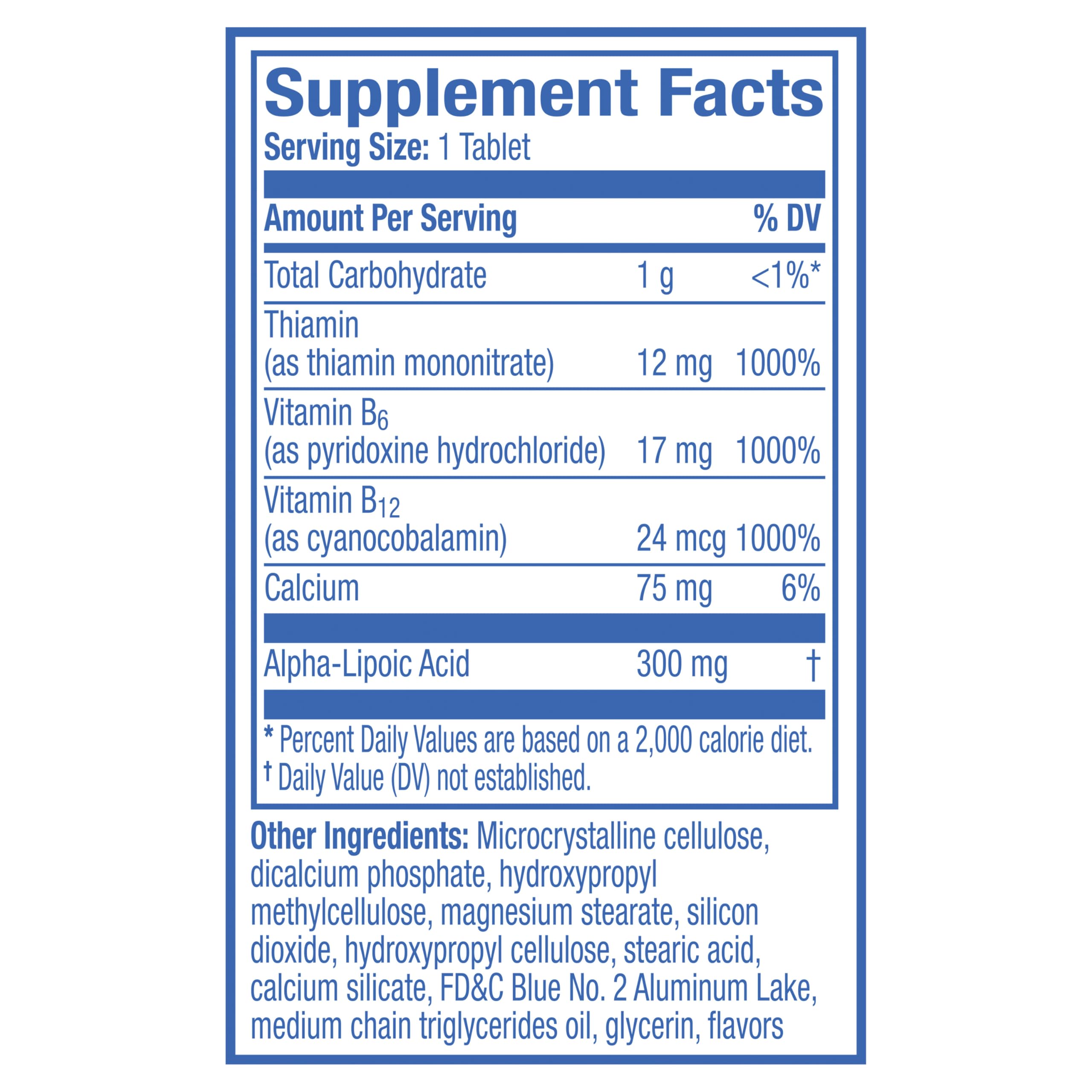 Nervive Nerve Health sugar-free label close-up highlights no sugar added