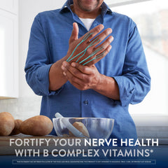 Nervive Nerve Health tablets closeup highlights Alpha Lipoic Acid for circulation support