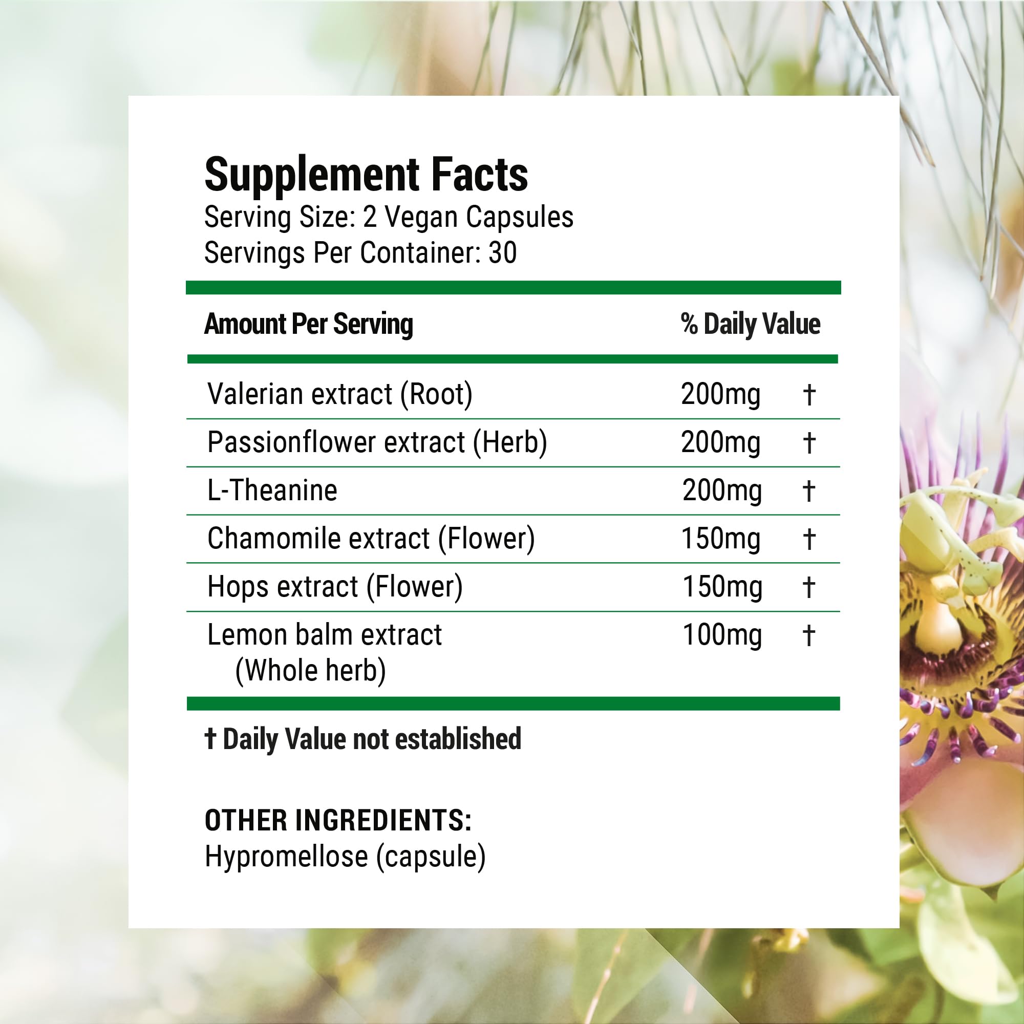 Nested Naturals Luna Melatonin-Free pack with open box and capsules ready for use.