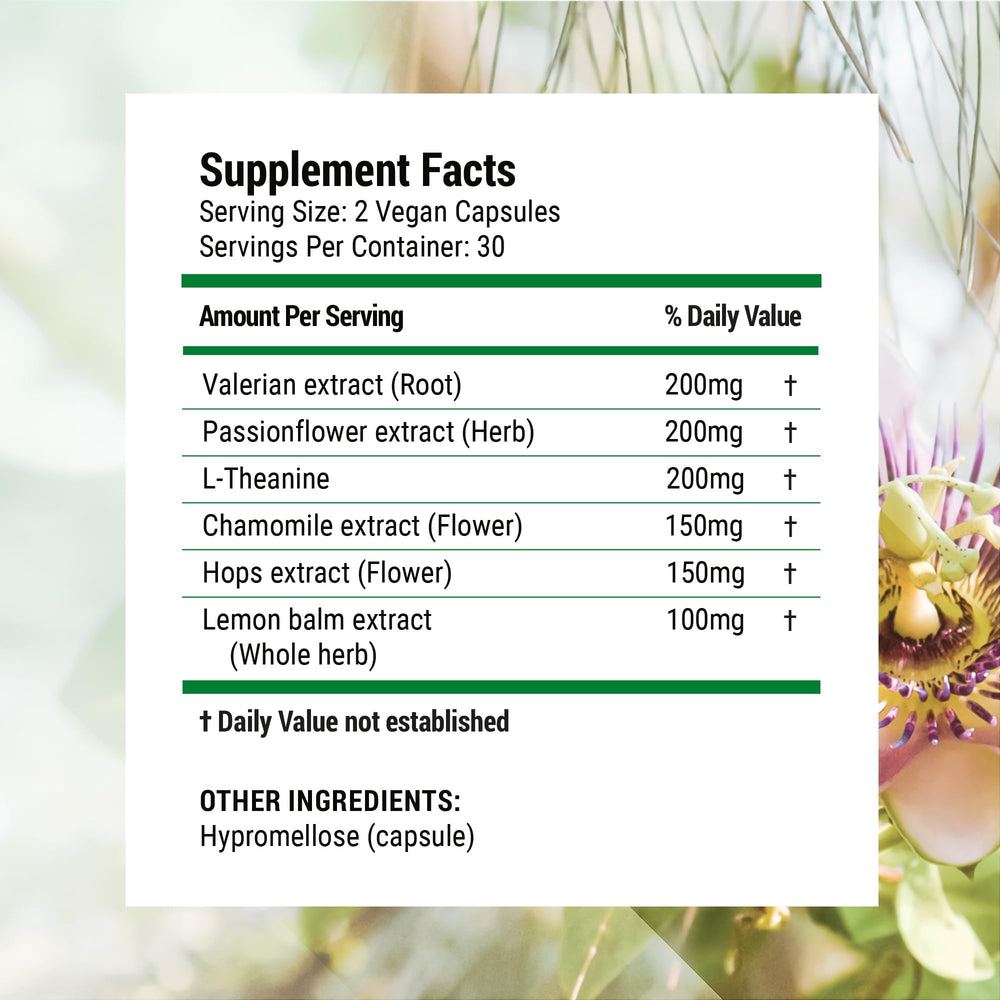 Nested Naturals Luna Melatonin-Free pack with open box and capsules ready for use.