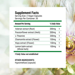 Nested Naturals Luna Melatonin-Free pack with open box and capsules ready for use.