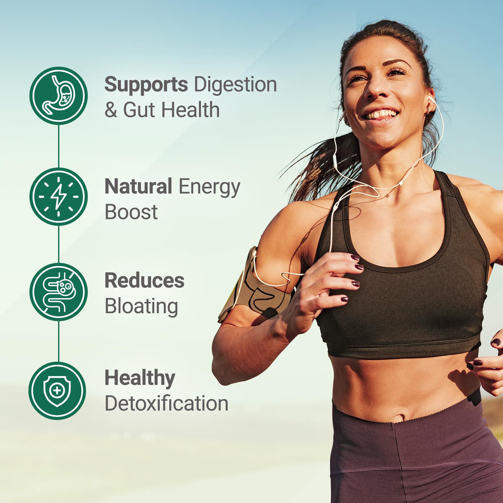 Nested Naturals Super Greens powder blended into a smoothie for easy nutrition.