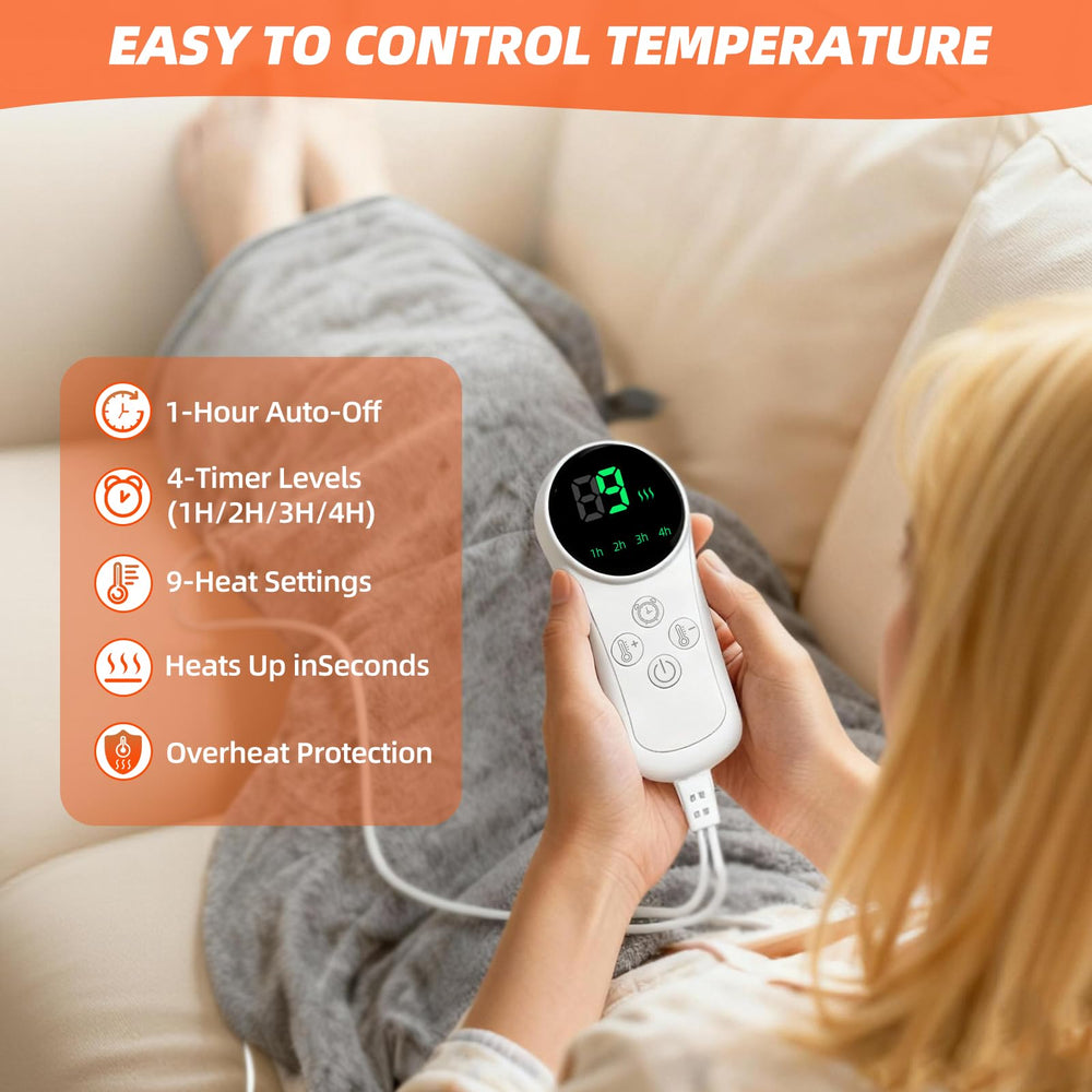 Netraty heating pad offers nine heat settings for customized warmth