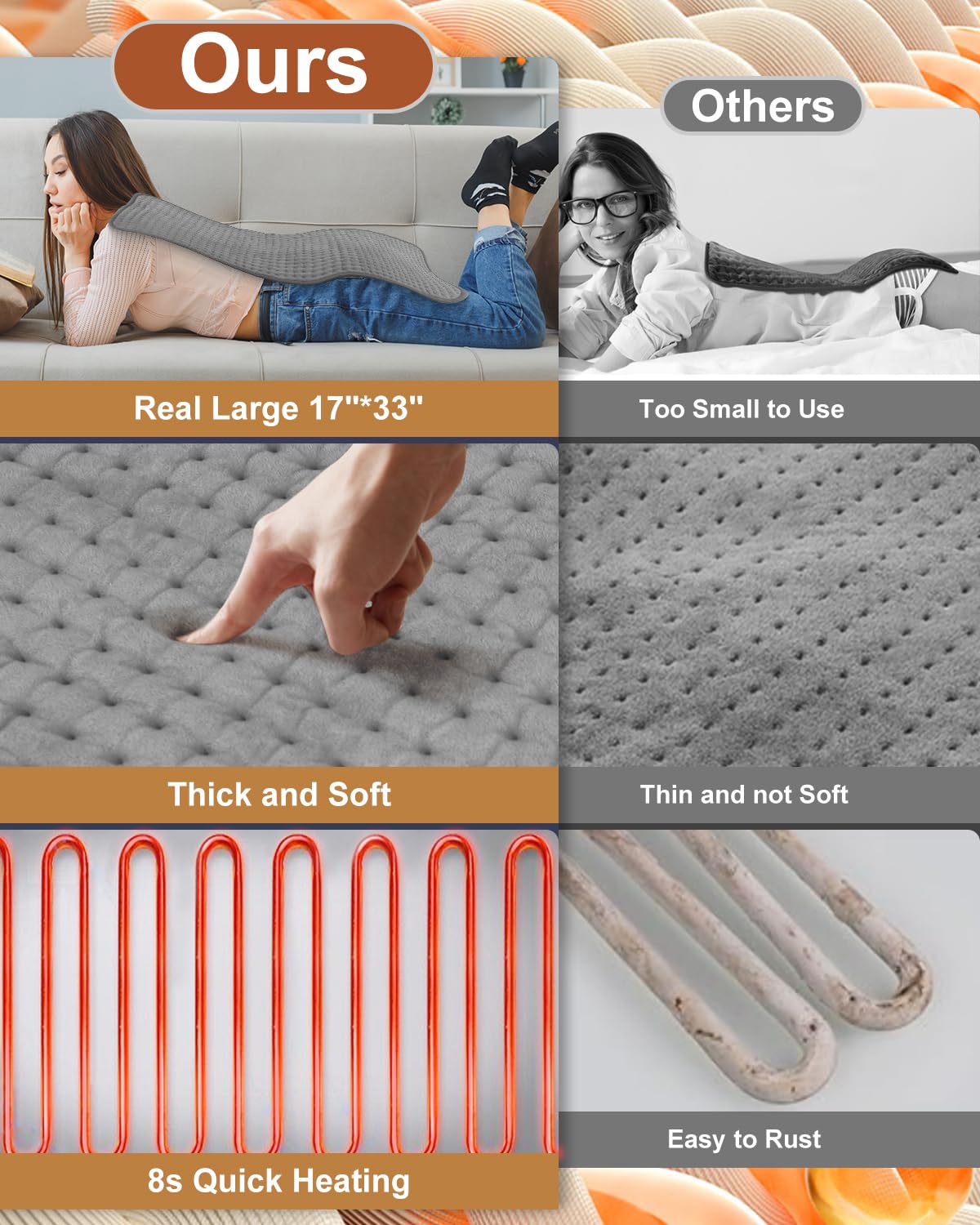Netraty heating pad is machine washable for easy care after use.