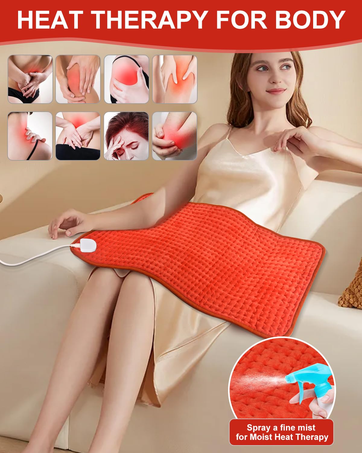 Netraty heating pad with premium flannel for soft, cozy warmth.