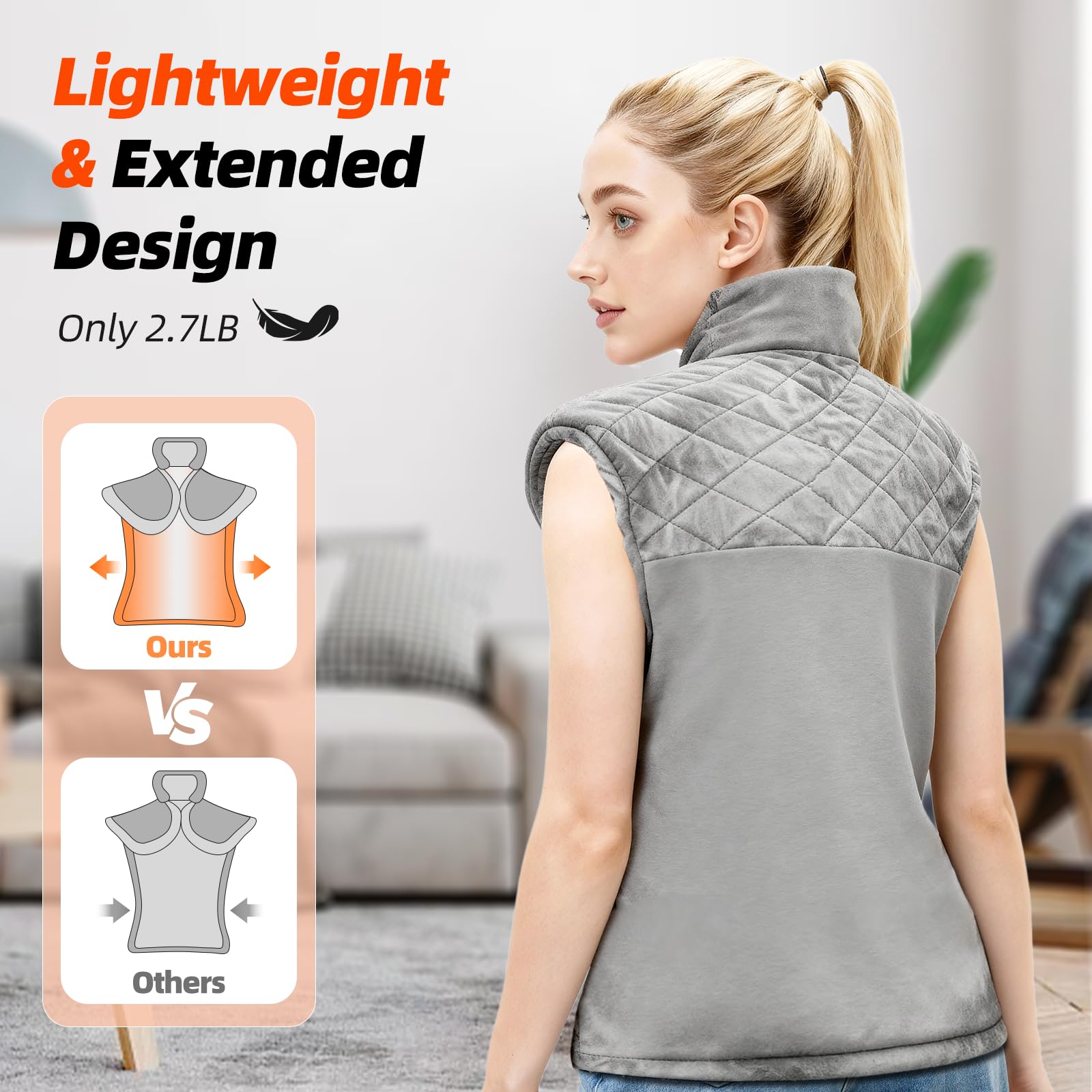 Netraty heating pad soft crystal plush fabric feels gentle on skin