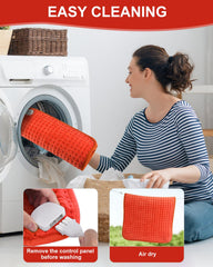 Netraty heating pad in machine washable design for easy cleaning.