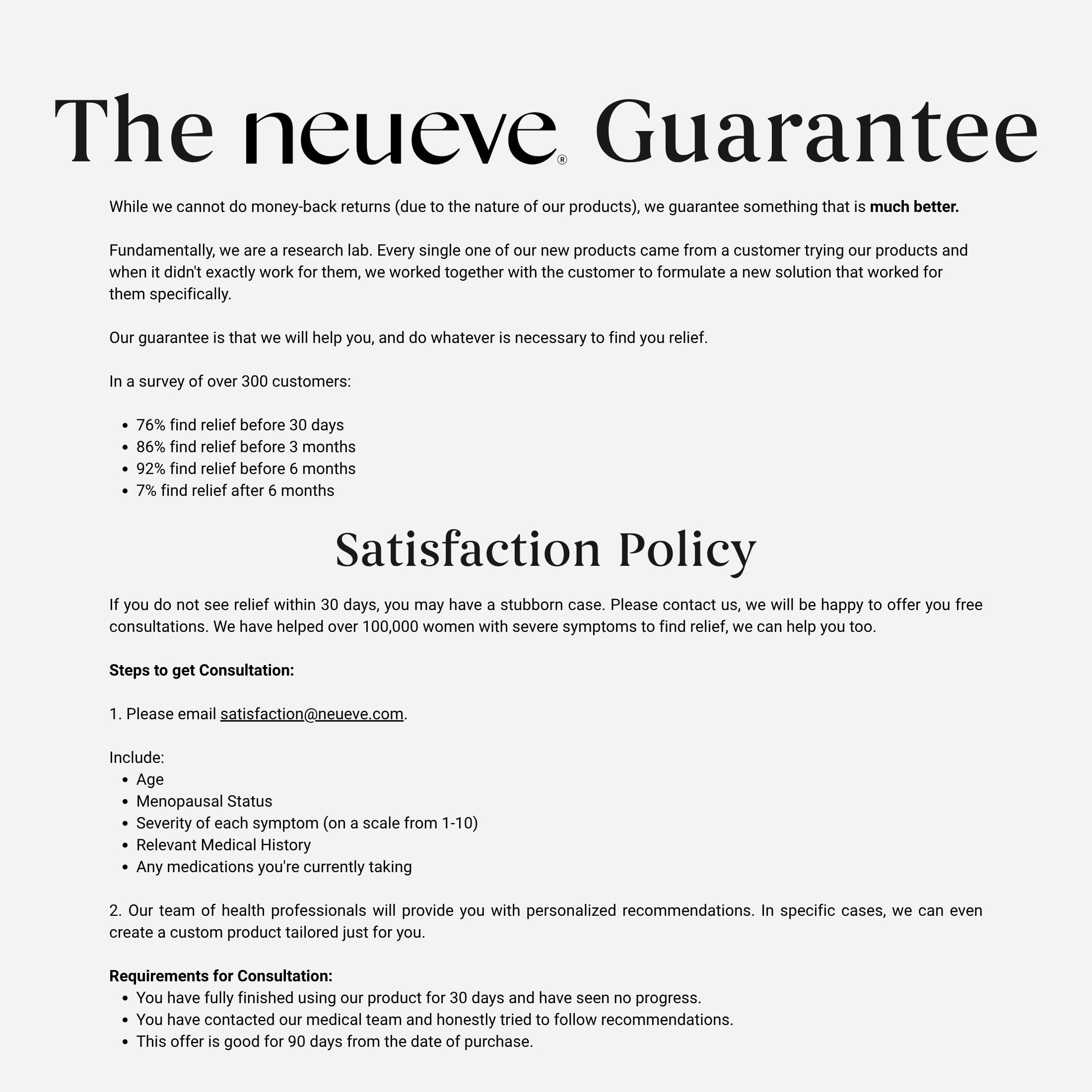 NeuEve BV Clear Finisher natural ingredients badge highlighting chemical-free formula