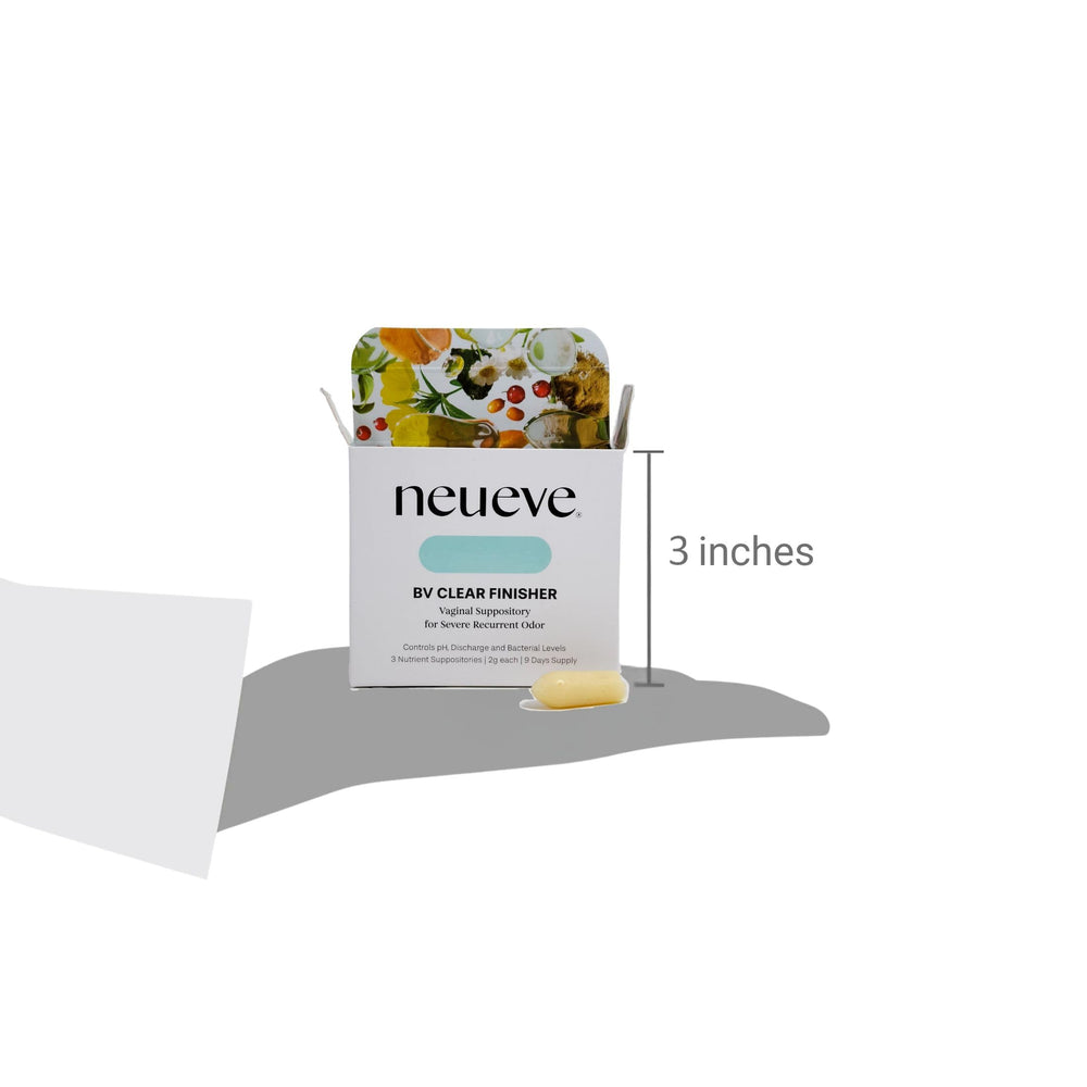 NeuEve BV Clear Finisher pack with three suppositories for easy dosing