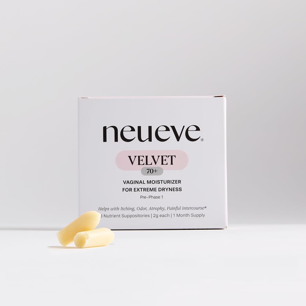 NeuEve Velvet Age 70+ pack supports non-hormonal moisture and daily comfort.