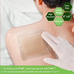 NeuHeils high-absorbent foam pad keeps the wound dry.