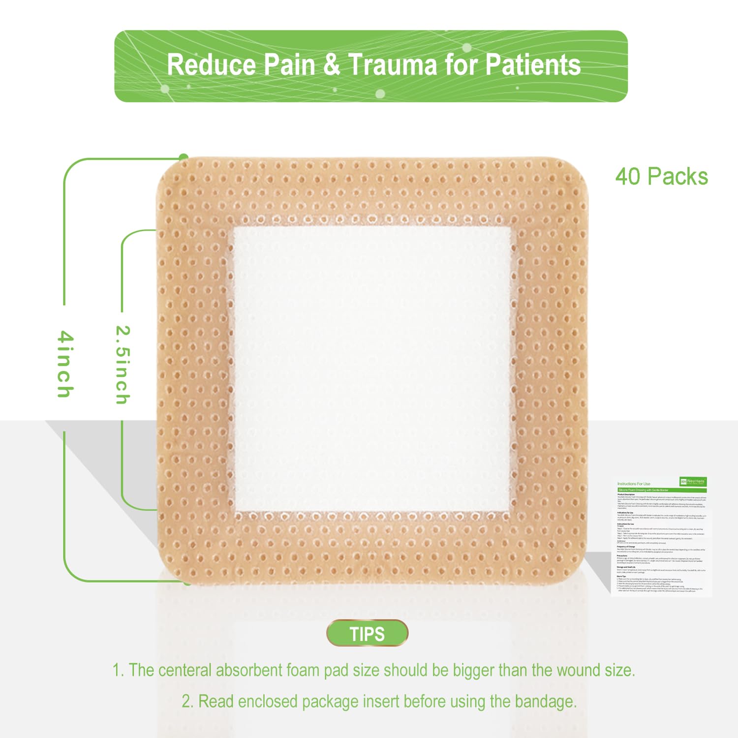 Leg ulcer care with cushion protection from NeuHeils foam dressing