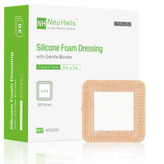 NeuHeils silicone foam dressing bed sore care and gentle dressing changes.