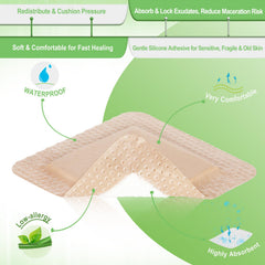 NeuHeils waterproof film layer close-up supports moisture balance around wounds.