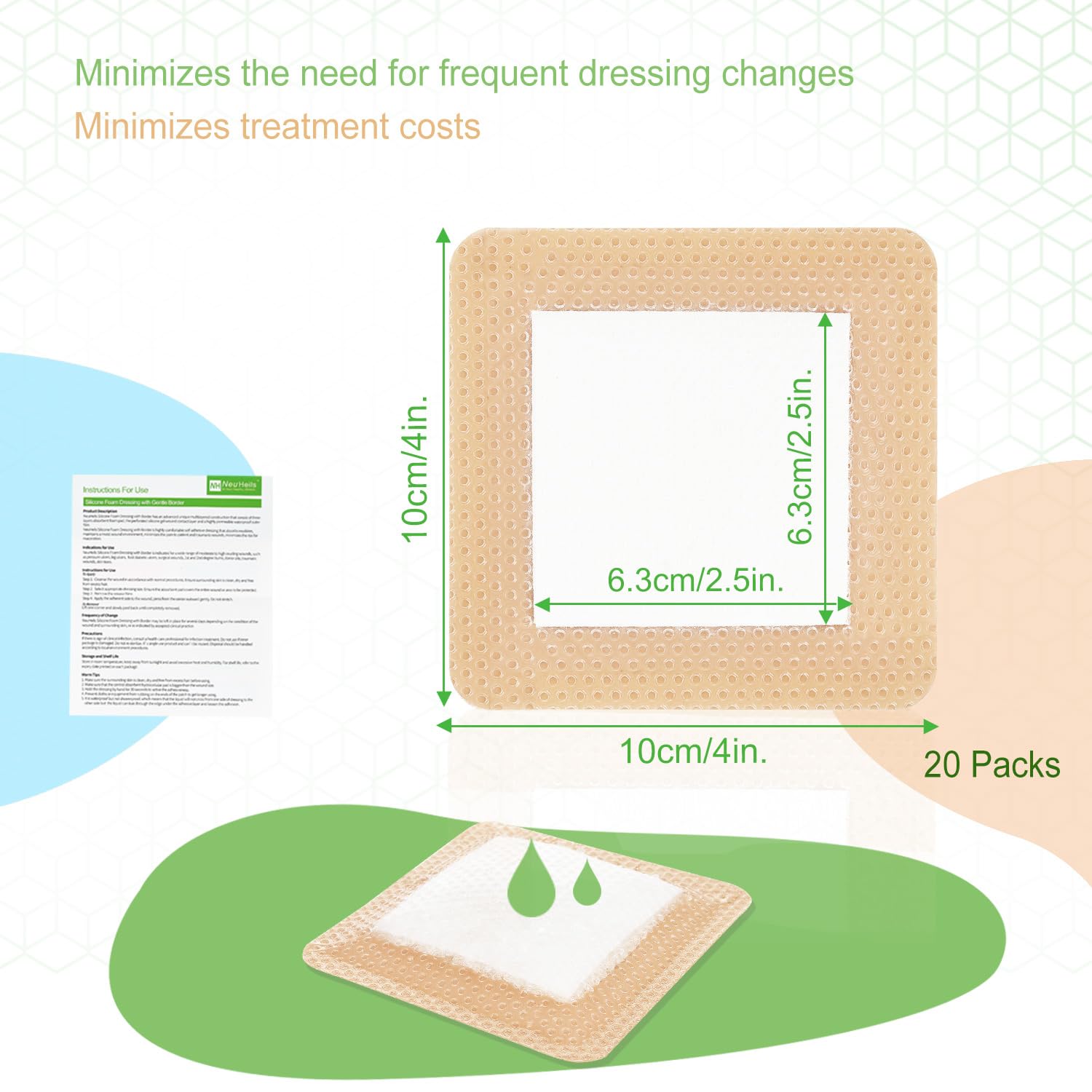 NEUHEILS waterproof bandage shown during moisture exposure test