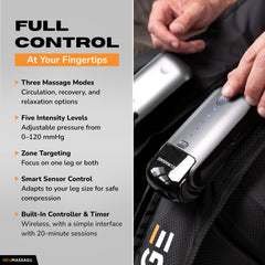 NEUMASSAGE 5-zone adjustable settings for personalized leg massage