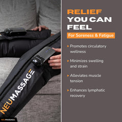 NEUMASSAGE quiet pump technology for low-noise recovery sessions