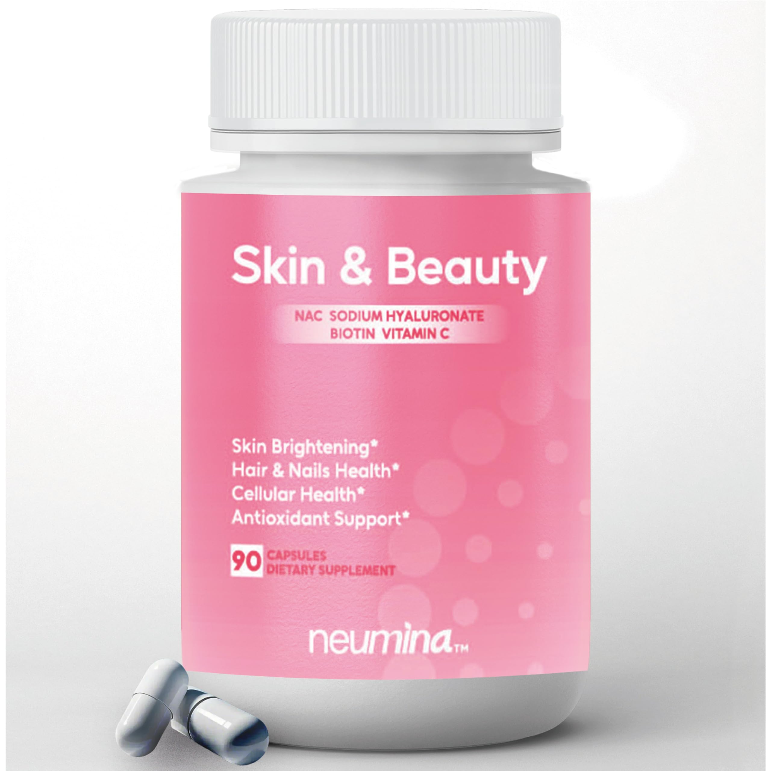 NEUMINA bottle of Skin and Beauty Complex for daily beauty support
