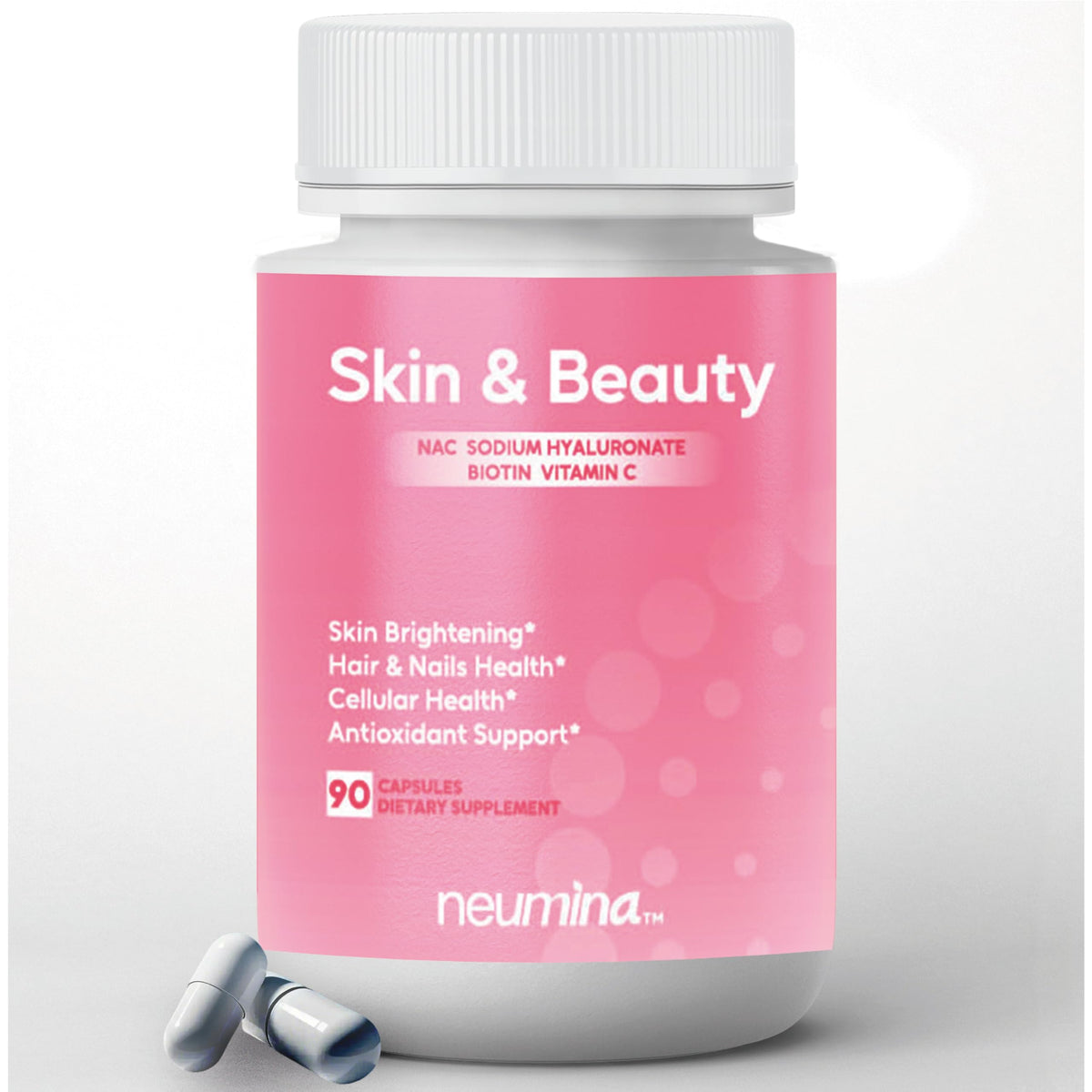 NEUMINA bottle of Skin and Beauty Complex for daily beauty support