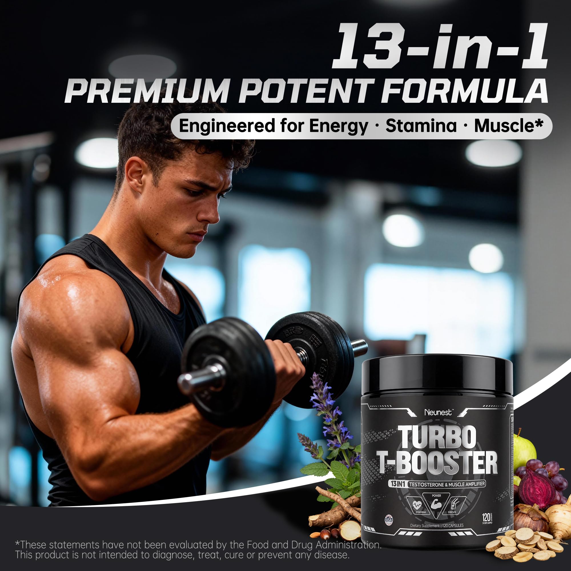 NEUNEST Turbo bottle beside gym gear illustrating performance potential